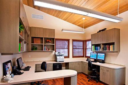 Veterinary hospital waiting area