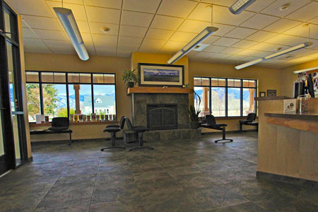 Veterinary hospital waiting area