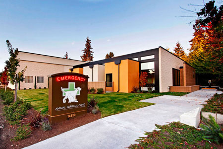 Veterinary hospital exterior