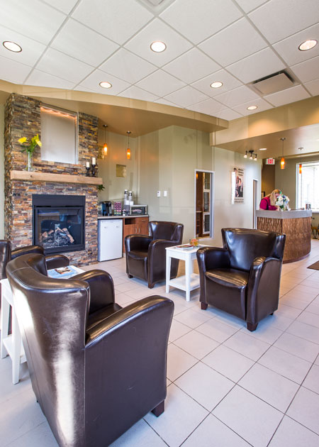 Veterinary hospital reception area