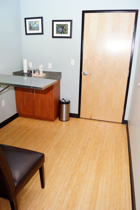 Veterinary hospital exam room