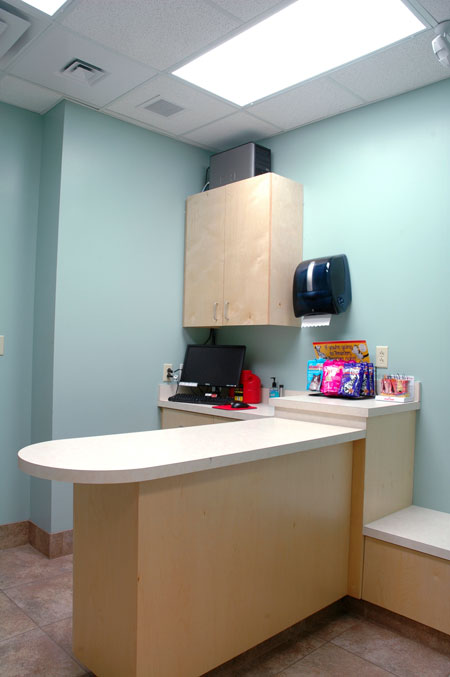 Veterinary hospital exam room