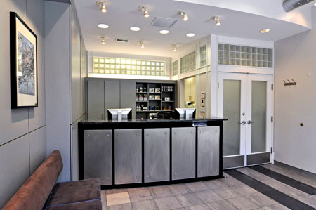 Veterinary hospital reception area