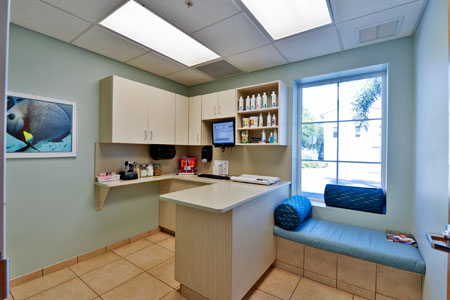 Veterinary hospital exam room
