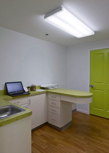 Veterinary hospital exam room